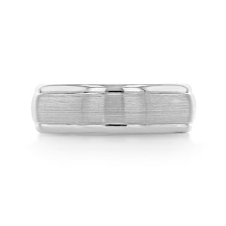 Brushed Finish Classic Men's Wedding Band - crownmoissanite