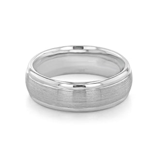 Brushed Finish Classic Men's Wedding Band - crownmoissanite