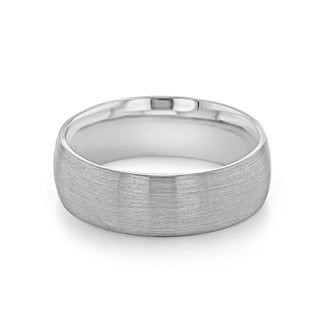 Brushed Finish Classic Men's Wedding Band - crownmoissanite