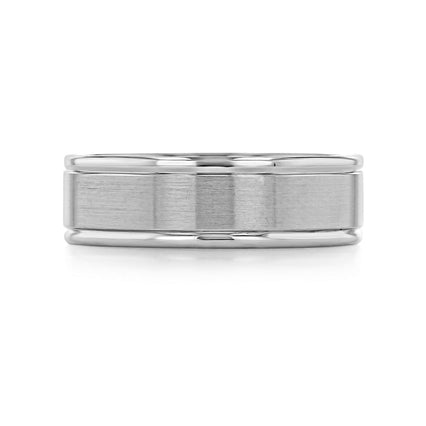 Men's Brushed Finish Classic Wedding Band - crownmoissanite