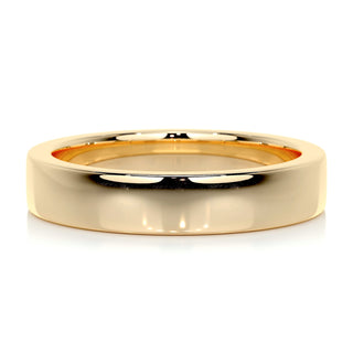 Polished Finish Yellow Gold Classic Men's Band - crownmoissanite