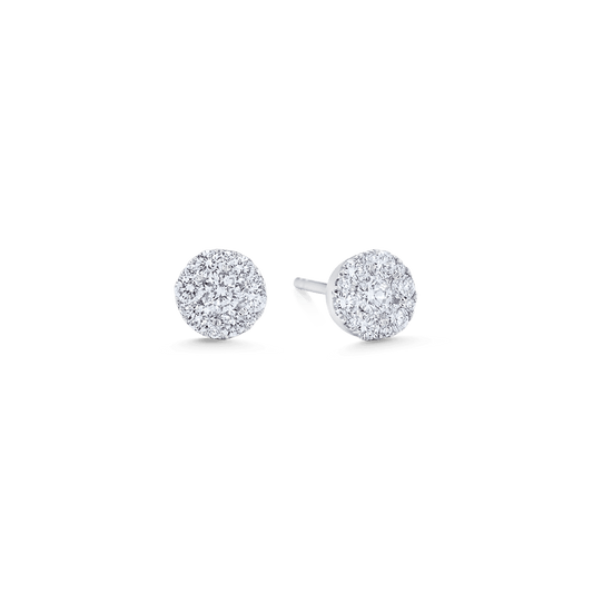 0.41 TCW Round Moissanite Diamond Stud Earrings - crownmoissanite
