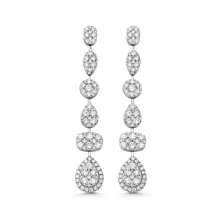 3.06 TCW Round Moissanite Diamond Drop Earrings - crownmoissanite