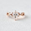 1.52 CT Pear Shaped Moissanite Cluster Engagement Ring - crownmoissanite
