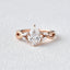1.52 CT Pear Shaped Moissanite Cluster Engagement Ring - crownmoissanite