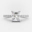 1.67 CT Radiant Hidden Halo & Pave Moissanite Engagement Ring - crownmoissanite