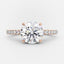 1.60 CT Round Three Side Pave Setting Moissanite Engagement Ring - crownmoissanite