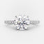 1.60 CT Round Three Side Pave Setting Moissanite Engagement Ring - crownmoissanite