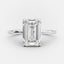 1.6 CT Emerald Shaped Moissanite Hidden Halo Engagement Ring - crownmoissanite