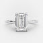 2.0 CT Emerald Shaped Moissanite Hidden Halo Engagement Ring - crownmoissanite