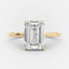 2.0 CT Emerald Cut Solitaire Style Moissanite Engagement Ring - crownmoissanite