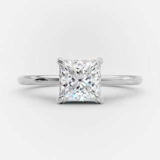 1.5 CT Princess Solitaire Style Moissanite Engagement Ring - crownmoissanite