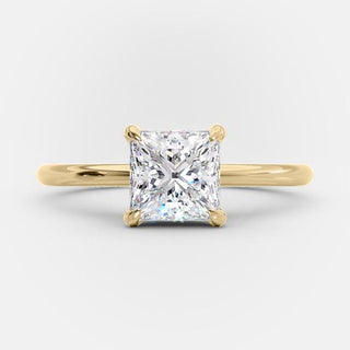 1.5 CT Princess Solitaire Style Moissanite Engagement Ring - crownmoissanite