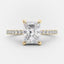 2.1 CT Radiant Shaped Moissanite Hidden Halo Engagement Ring - crownmoissanite