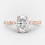 2.1 CT Oval Dainty Pave Moissanite Engagement Ring - crownmoissanite