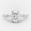 2.1 CT Oval Shaped Moissanite Solitaire Engagement Ring - crownmoissanite