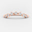 0.30 CT Round Shaped Moissanite Curved Style Wedding Band - crownmoissanite