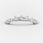 0.30 CT Round Shaped Moissanite Curved Style Wedding Band - crownmoissanite