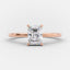 1.04 CT Radiant Shaped Moissanite Hidden Halo Engagement Ring - crownmoissanite