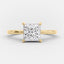 1.35 CT Princess Shaped Moissanite Solitaire Engagement Ring - crownmoissanite