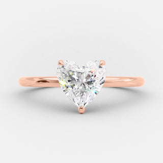 1.10 CT Heart Shaped Moissanite Solitaire Engagement Ring - crownmoissanite