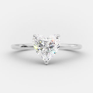 1.10 CT Heart Shaped Moissanite Solitaire Engagement Ring - crownmoissanite