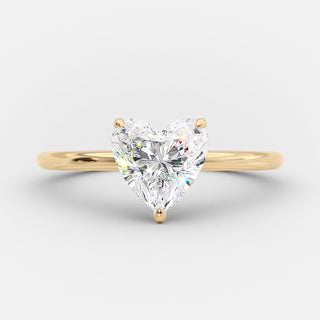 1.10 CT Heart Cut Solitaire Moissanite Engagement Ring - crownmoissanite