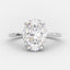 2.72 CT Oval Solitaire & Hidden Halo Moissanite Engagement Ring - crownmoissanite