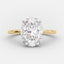 2.72 CT Oval Solitaire & Hidden Halo Moissanite Engagement Ring - crownmoissanite