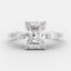 2.54 CT Radiant Three Stone Moissanite Engagement Ring - crownmoissanite