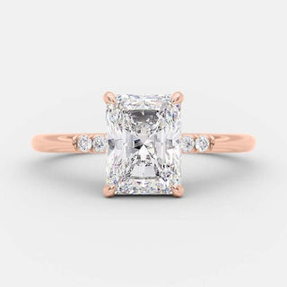 2.43 CT Radiant Cut Solitaire Style Moissanite Engagement Ring - crownmoissanite