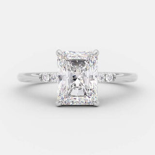 2.43 CT Radiant Cut Solitaire Style Moissanite Engagement Ring - crownmoissanite