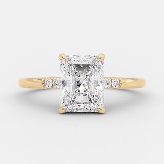 2.43 CT Radiant Cut Solitaire Style Moissanite Engagement Ring - crownmoissanite