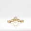 0.22 CT Princess & Round Shaped Moissanite Curved Wedding Band - crownmoissanite