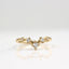 0.22 CT Princess & Round Shaped Moissanite Curved Wedding Band - crownmoissanite