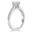 0.75 CT Round Cut Solitaire Moissanite Engagement ring - crownmoissanite