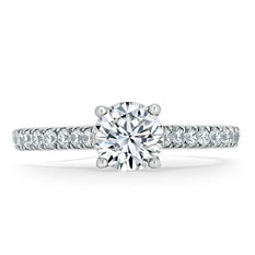 0.75 CT Round Cut Solitaire Moissanite Engagement ring - crownmoissanite