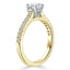 0.75 CT Round Cut Solitaire Moissanite Engagement ring - crownmoissanite