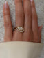 1.0 - 2.0 CT Pear Moissanite Solitaire Bridal Ring Set