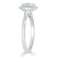 1.0 CT Radiant Cut Halo Moissanite Engagement Ring - crownmoissanite