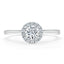 0.75 Carats Round Shape Halo Moissanite Diamond Engagement Ring - crownmoissanite