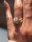 1.0 - 2.0 CT Oval Cut Moissanite Solitaire Bridal Ring Set