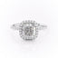 2.54 CT Cushion Cut Halo Style Moissanite Engagement Ring - crownmoissanite