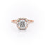 2.54 CT Cushion Cut Halo Style Moissanite Engagement Ring - crownmoissanite