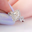 1.0 CT Marquise Moissanite Halo Engagement Ring