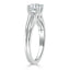 1.0 CT Cushion Shaped Moissanite Solitaire Split Shank Engagement Ring - crownmoissanite