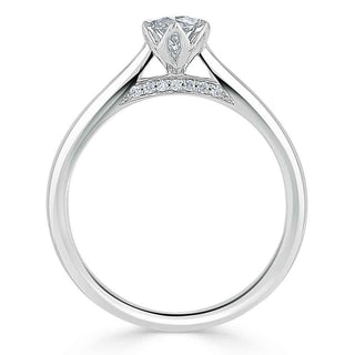 1.0 CT Marquise Cut Solitaire Moissanite Engagement Ring - crownmoissanite