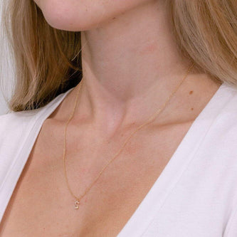 Customize- 0.05 TCW Round Moissanite Solitaire Necklace - crownmoissanite