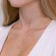 Customize- 0.05 TCW Round Moissanite Solitaire Necklace - crownmoissanite