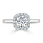 0.75 CT Round Cut Halo Moissanite Engagement Ring - crownmoissanite